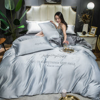 HKM-932435 Silk Lyocell Fiber Ice Silk Quilt Set for 2.0m Bed - 4 Pieces