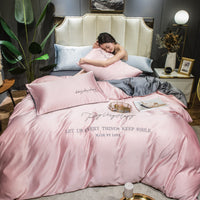 HKM-932435 Silk Lyocell Fiber Ice Silk Quilt Set for 2.0m Bed - 4 Pieces