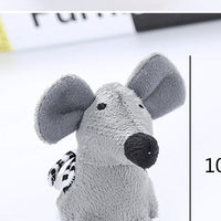 HKM-932563 Cat Toy Plush Mouse Chick With Feather Tumbler