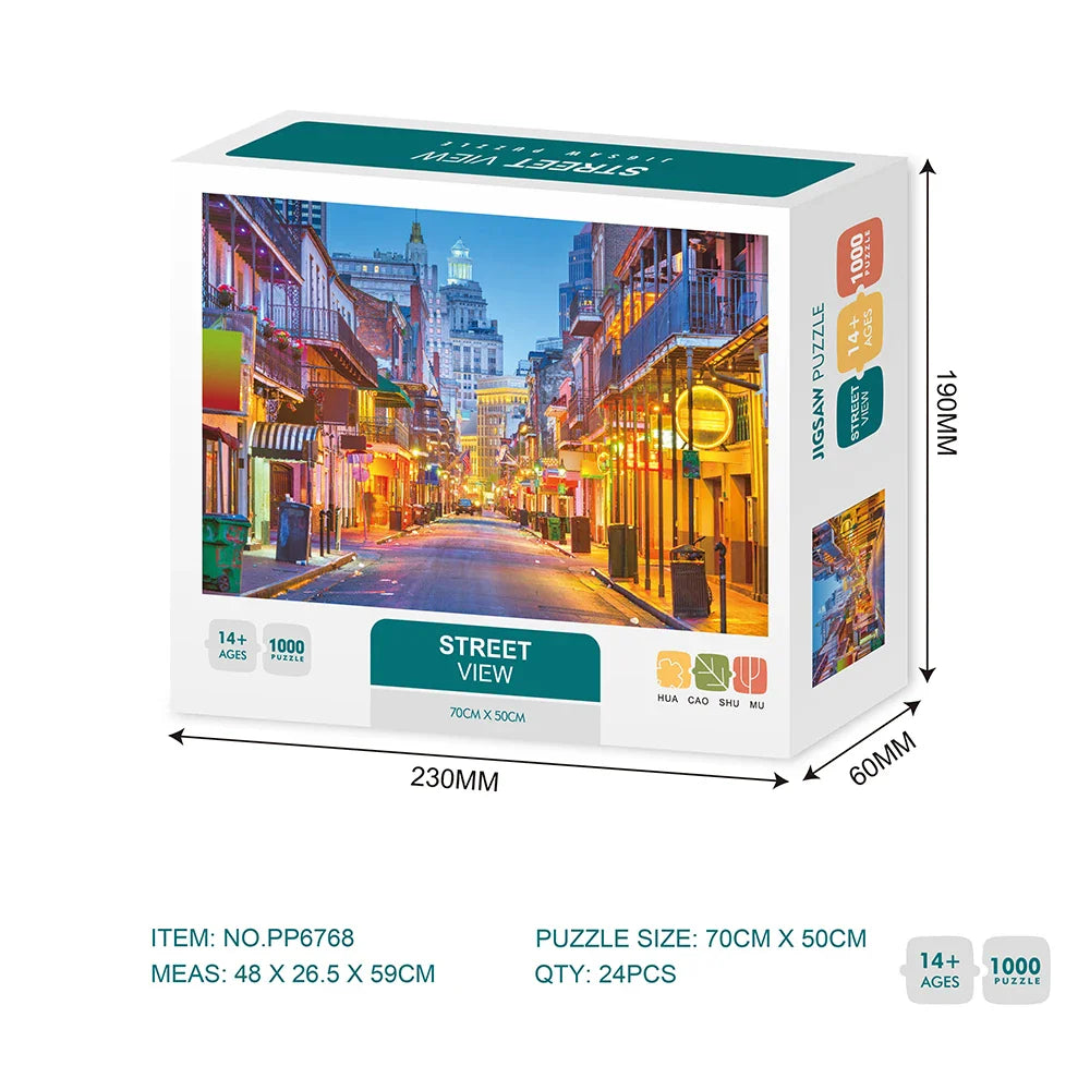 HKM-932691 1000 Piece Educational Jigsaw Puzzle for Adults and Children - Cartoon Design, Brain Development Tool