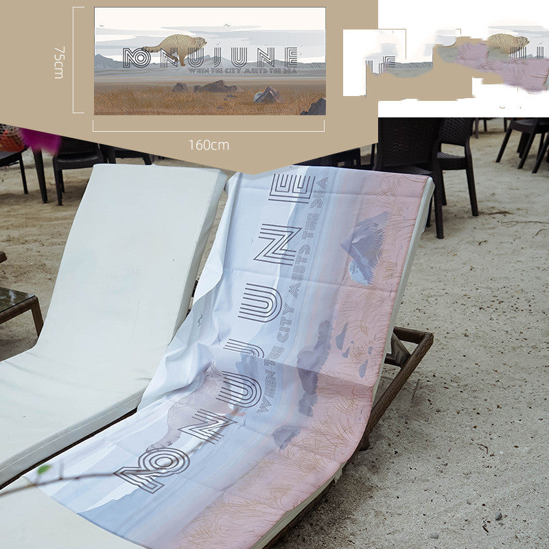 KTX-932691 Quick-Drying Beach Towel in Superfine Fiber – Available in Multiple Colors and Designs