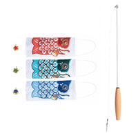 HKM-932755 Telescopic Carbon Fiber Fishing Rod with Wooden Carp Streamer and Bell