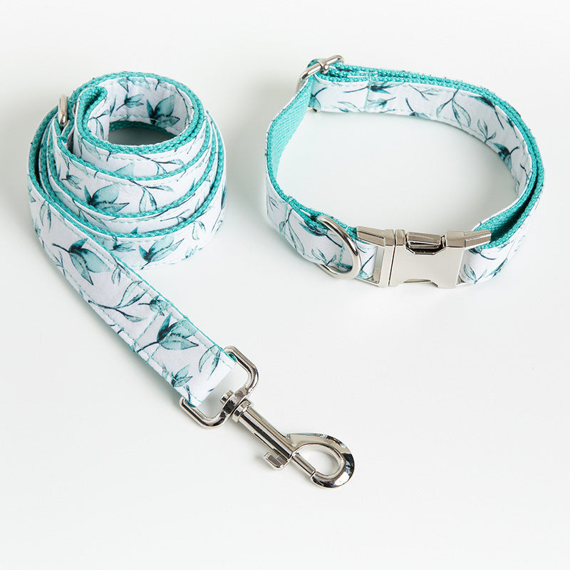 HKM-932819 Small Leaf Dog Collar Traction Rope