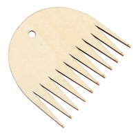 HKM-932947 Wooden Tapestry Weaving Serrated Comb Tool - Beech, 7.6cm Length
