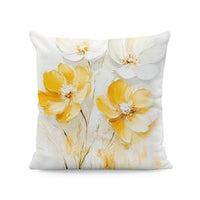 HKM-933011 Nordic Style Ink-Painting Plum Blossom Yellow Flower Cushion Cover 45x45cm