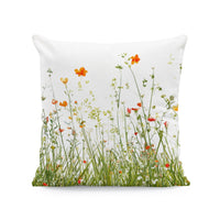 HKM-933011 Nordic Style Ink-Painting Plum Blossom Yellow Flower Cushion Cover 45x45cm