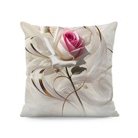 HKM-933011 Nordic Style Ink-Painting Plum Blossom Yellow Flower Cushion Cover 45x45cm