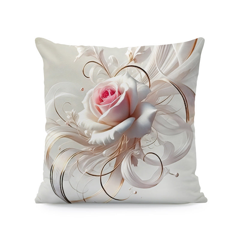 HKM-933011 Nordic Style Ink-Painting Plum Blossom Yellow Flower Cushion Cover 45x45cm