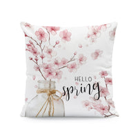 HKM-933011 Nordic Style Ink-Painting Plum Blossom Yellow Flower Cushion Cover 45x45cm