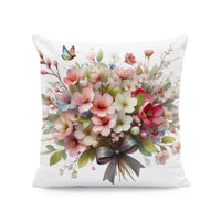 HKM-933011 Nordic Style Ink-Painting Plum Blossom Yellow Flower Cushion Cover 45x45cm