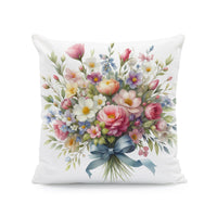 HKM-933011 Nordic Style Ink-Painting Plum Blossom Yellow Flower Cushion Cover 45x45cm
