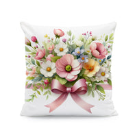 HKM-933011 Nordic Style Ink-Painting Plum Blossom Yellow Flower Cushion Cover 45x45cm