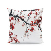 HKM-933011 Nordic Style Ink-Painting Plum Blossom Yellow Flower Cushion Cover 45x45cm
