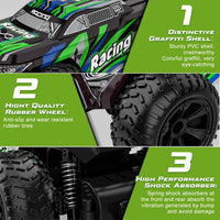 HKM-933075 High-Speed 10 km/h 2.4GHz Off-Road Remote Control Racing Car - 1:22 Scale Electric Rock Crawler