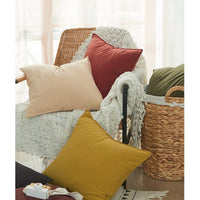 HKM-933075 Retro Washed Cotton Pillow Case - 45x45cm & 30x50cm Options