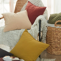 HKM-933075 Retro Washed Cotton Pillow Case - 45x45cm & 30x50cm Options