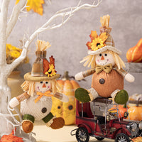 HKM-933395 Harvest Season Scarecrow Pendant for Thanksgiving Decorations - Polyester Cloth Ornament