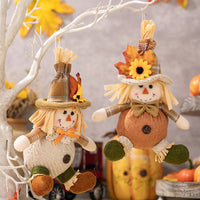HKM-933395 Harvest Season Scarecrow Pendant for Thanksgiving Decorations - Polyester Cloth Ornament
