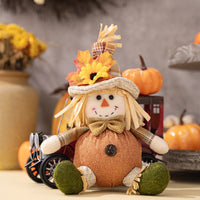 HKM-933395 Harvest Season Scarecrow Pendant for Thanksgiving Decorations - Polyester Cloth Ornament