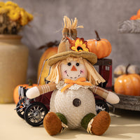 HKM-933395 Harvest Season Scarecrow Pendant for Thanksgiving Decorations - Polyester Cloth Ornament