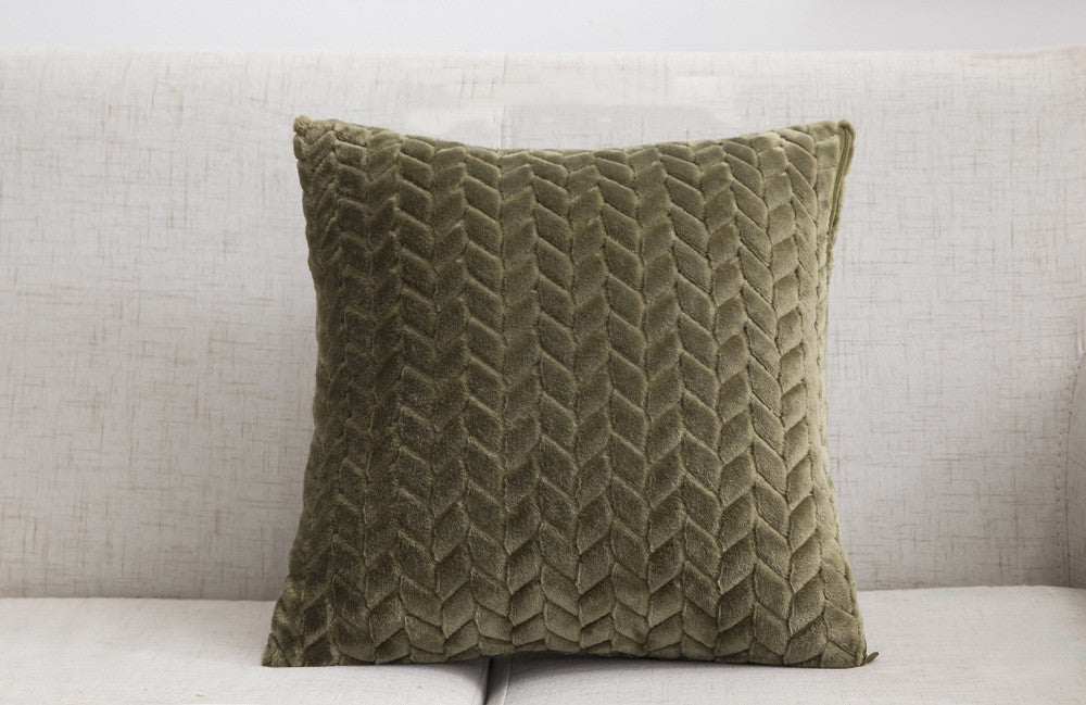 HKM-933395 Plush Sofa Pillowcase Set - 43x43cm with Pillow Core