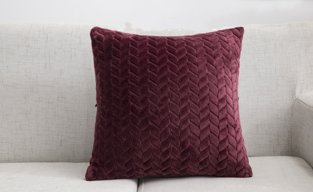 HKM-933395 Plush Sofa Pillowcase Set - 43x43cm with Pillow Core