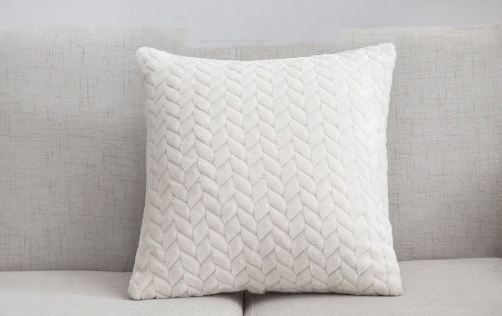 HKM-933395 Plush Sofa Pillowcase Set - 43x43cm with Pillow Core