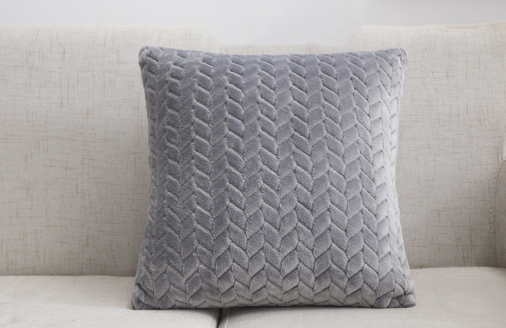 HKM-933395 Plush Sofa Pillowcase Set - 43x43cm with Pillow Core