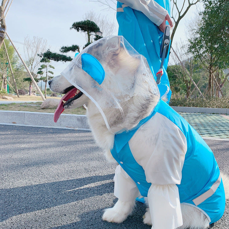 HKM-933715 Pet-Friendly Lightweight Waterproof Raincoat with Ears for Kids and Adults - Size M to 11XL