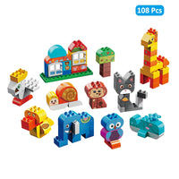 HKM-933843 2 in 1 Building Blocks Set - Assemble a Robot or Train Toy for Kids, Educational Plastic Model, Compatible & Fun