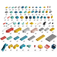 HKM-933843 2 in 1 Building Blocks Set - Assemble a Robot or Train Toy for Kids, Educational Plastic Model, Compatible & Fun