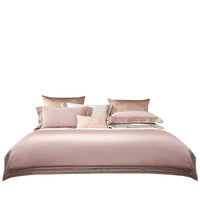 HKM-934035 Light Luxury Solid 140 Thread Count Pima Cotton Four Piece Bedding Set