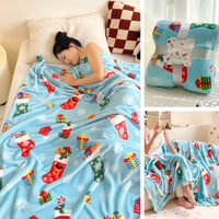 HKM-934099 Cartoon Anime Themed Thickened Flannel Blanket in Festive Designs and Multiple Sizes