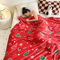 HKM-934099 Cartoon Anime Themed Thickened Flannel Blanket in Festive Designs and Multiple Sizes