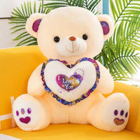 HKM-934099 Soft Personalized Valentine’s Day Bear with Heart - Available in Various Sizes from 23cm to 60cm