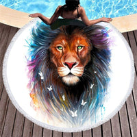 HKM-934163 Wolf Head Digital Print Microfiber Blanket, 150x150 cm & 180x180 cm, Polyester Fiber