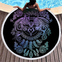 HKM-934163 Wolf Head Digital Print Microfiber Blanket, 150x150 cm & 180x180 cm, Polyester Fiber