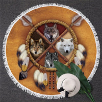 HKM-934163 Wolf Head Digital Print Microfiber Blanket, 150x150 cm & 180x180 cm, Polyester Fiber