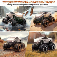 HKM-934227 Amphibious Remote Control Tesla Cybertruck for Kids - 4-Channel Electric Off-Road RC Vehicle
