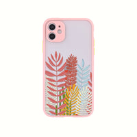 HKM-934355 Sunset Hills Forest Relief Anti-Fall TPU Phone Case for iPhone