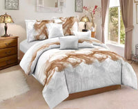HKM-934419 Abstract Art Ink Quilt Cover Set with Pillow Cases in Various Sizes