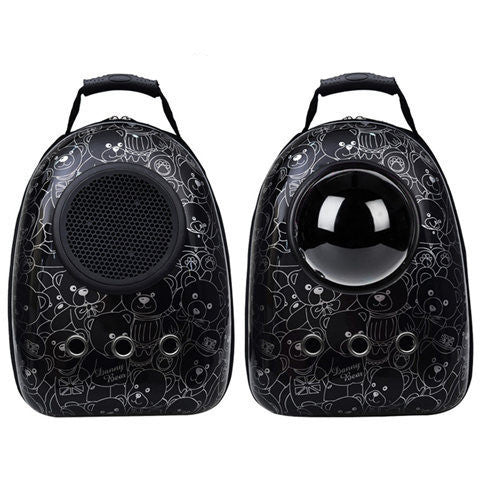HKM-934611 Transparent Portable Space Capsule Pet Backpack with Extendable View and Ventilation Panels