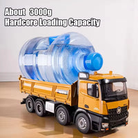 HKM-934675 1/14 Scale Heavy-Duty Remote Control Dump Truck with Lights for Indoor and Outdoor Use