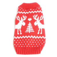HKM-934675 Christmas Elk Reindeer Sweater for Small to Extra Large Dogs in Blue and Red