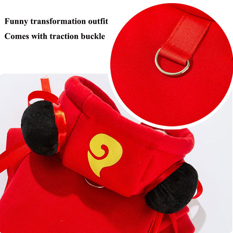 HKM-934739 Nezha and Obing Style Cozy Pet Hoodies for Small Dogs and Cats