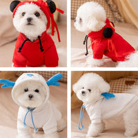 HKM-934739 Nezha and Obing Style Cozy Pet Hoodies for Small Dogs and Cats