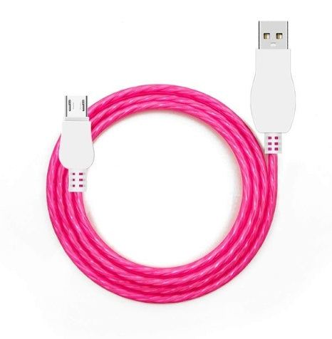 HKM-934803 LED Light Mobile Phone Charging Cable – 1M/1.5M, Compatible with iPhone and Android Devices, Supports 3.1A Current