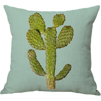 HKM-934803 Linen Cotton Blend Pillowcase - 45x45cm, White, Digital Print Design