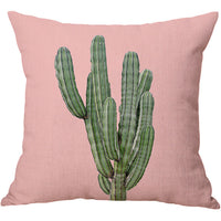 HKM-934803 Linen Cotton Blend Pillowcase - 45x45cm, White, Digital Print Design