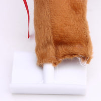 HKM-934867 Khaki Flannel Christmas Antlers Car Decorations - 44 x 14 cm